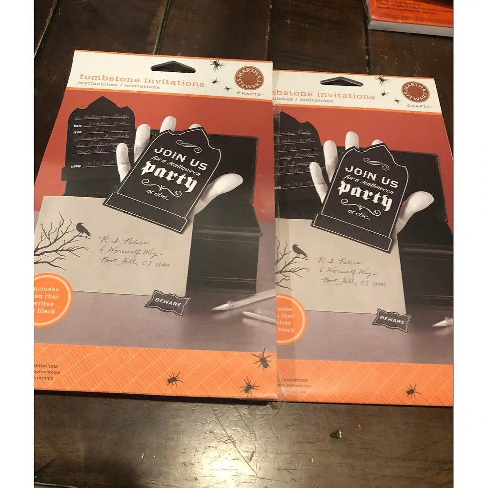 NWT Martha Stewart Crafts Halloween‎ Invite Bundle 22 Invites Total